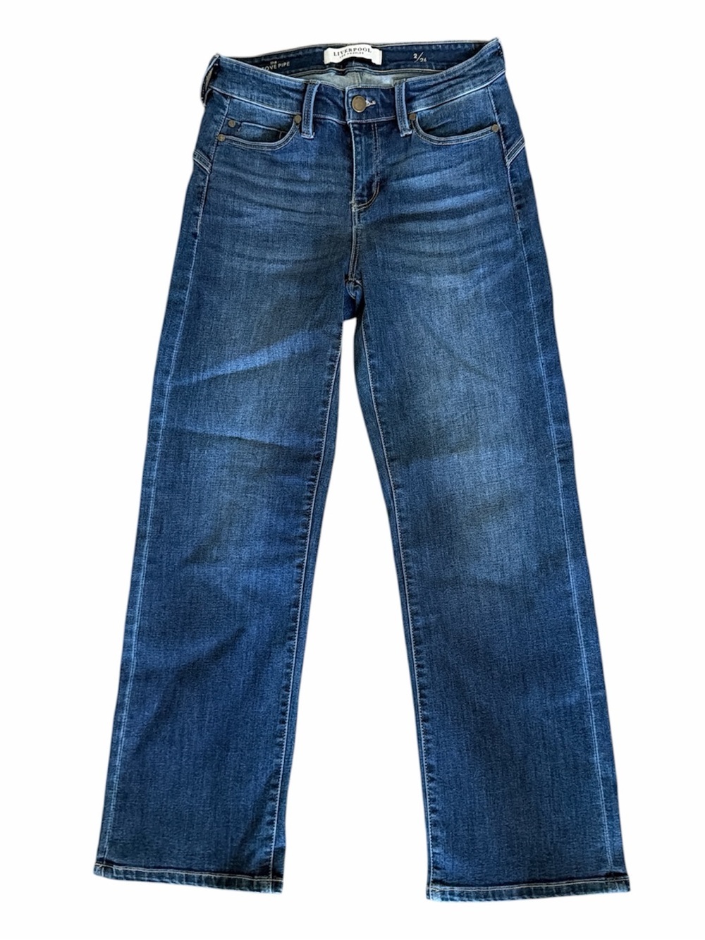 Liverpool Women's Dark Blue Straight-Leg Jeans